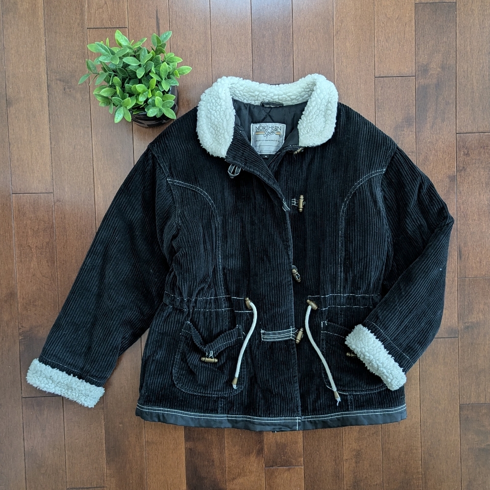 SHERPA COLLARED VINTAGE CORDUROY JACKET